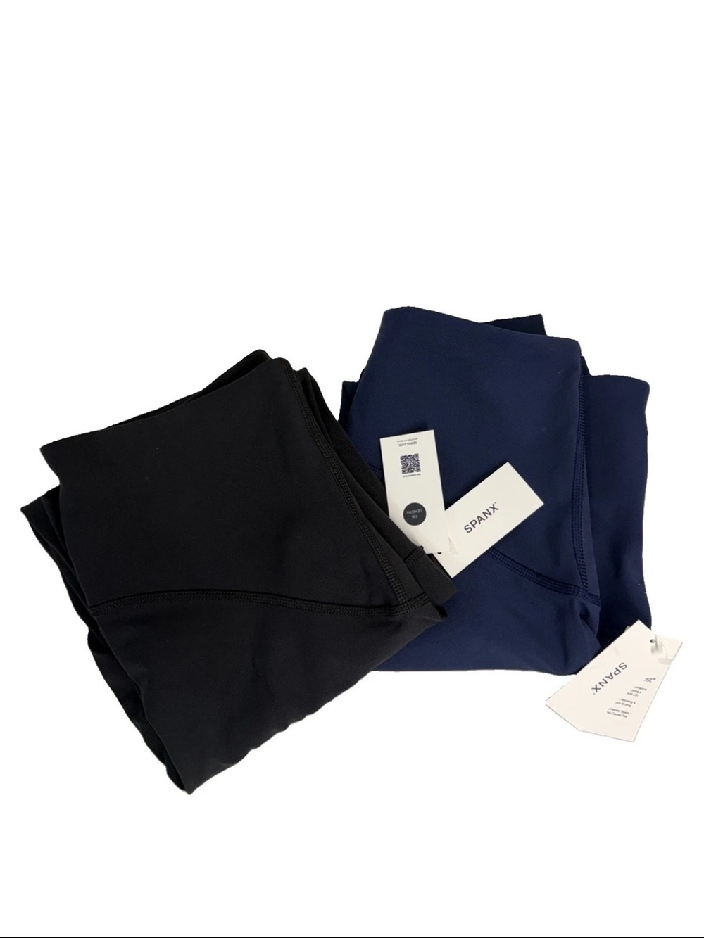 Spanx Booty Boost 7/8 Black Navy Leggings  Lot Of 2 -‎ Size Large New NWT